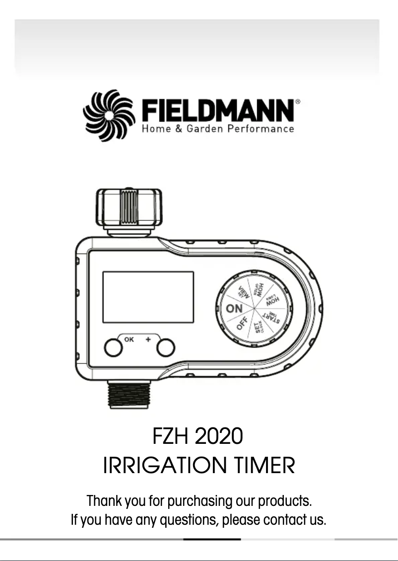 Page 1 de la notice Manuel utilisateur Fieldmann FZH 2020