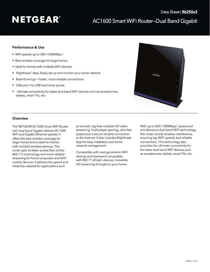 Image de la première page du manuel de l'appareil R6250v2