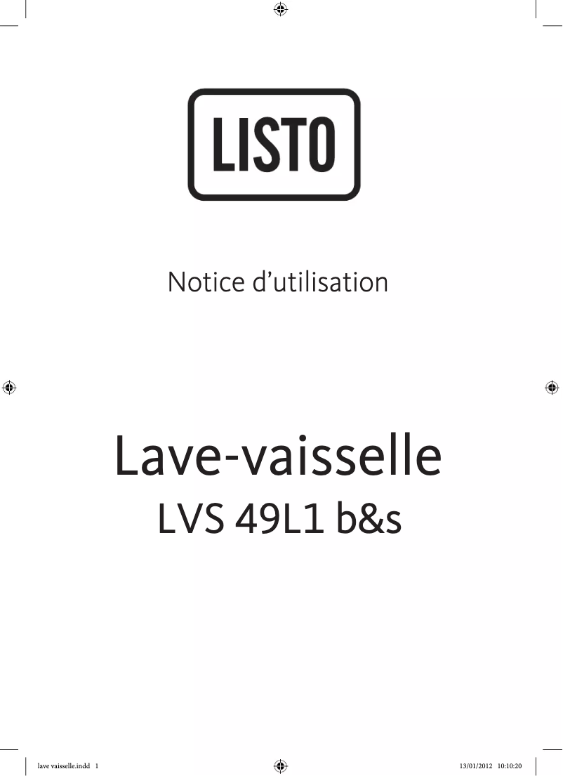 Image de la première page du manuel de l'appareil LVS 49L1s