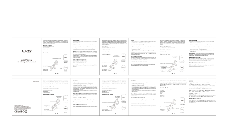 Page 1 de la notice Manuel utilisateur Aukey HD-C40