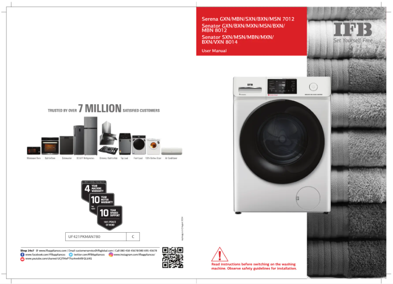 Image de la première page du manuel de l'appareil Senator SXN 8014