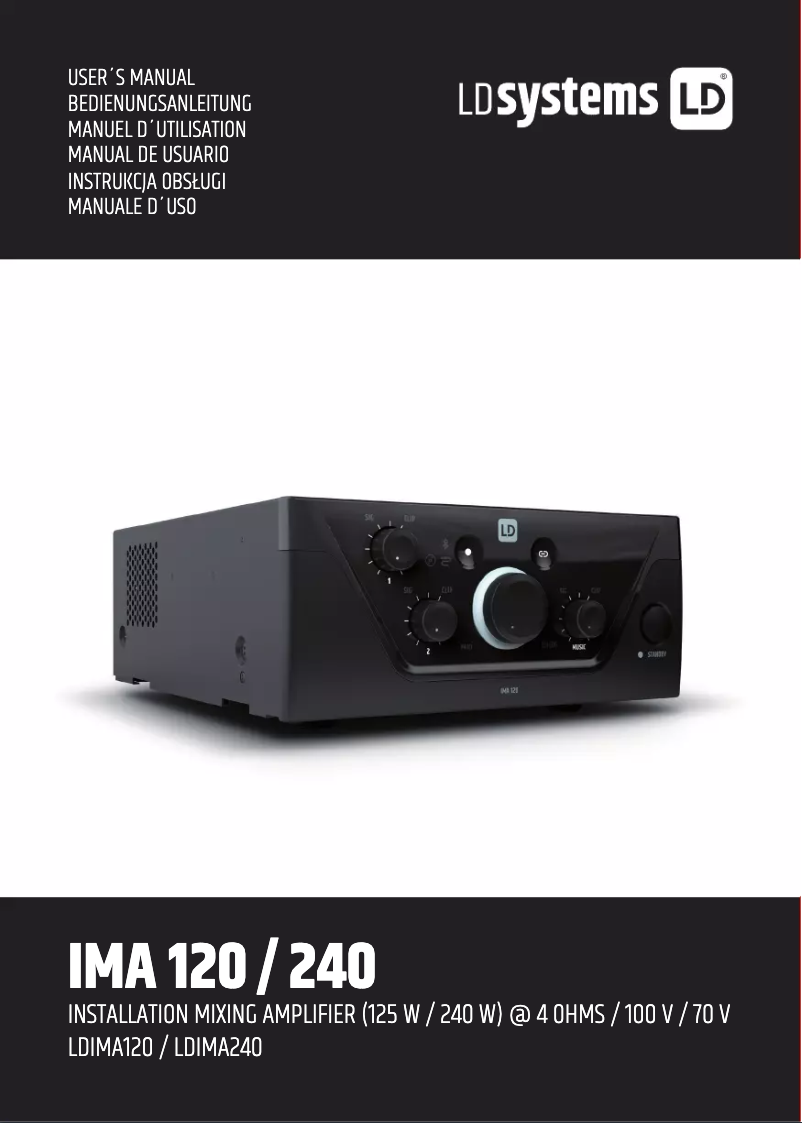 Page 1 de la notice Manuel utilisateur LD Systems IMA 120