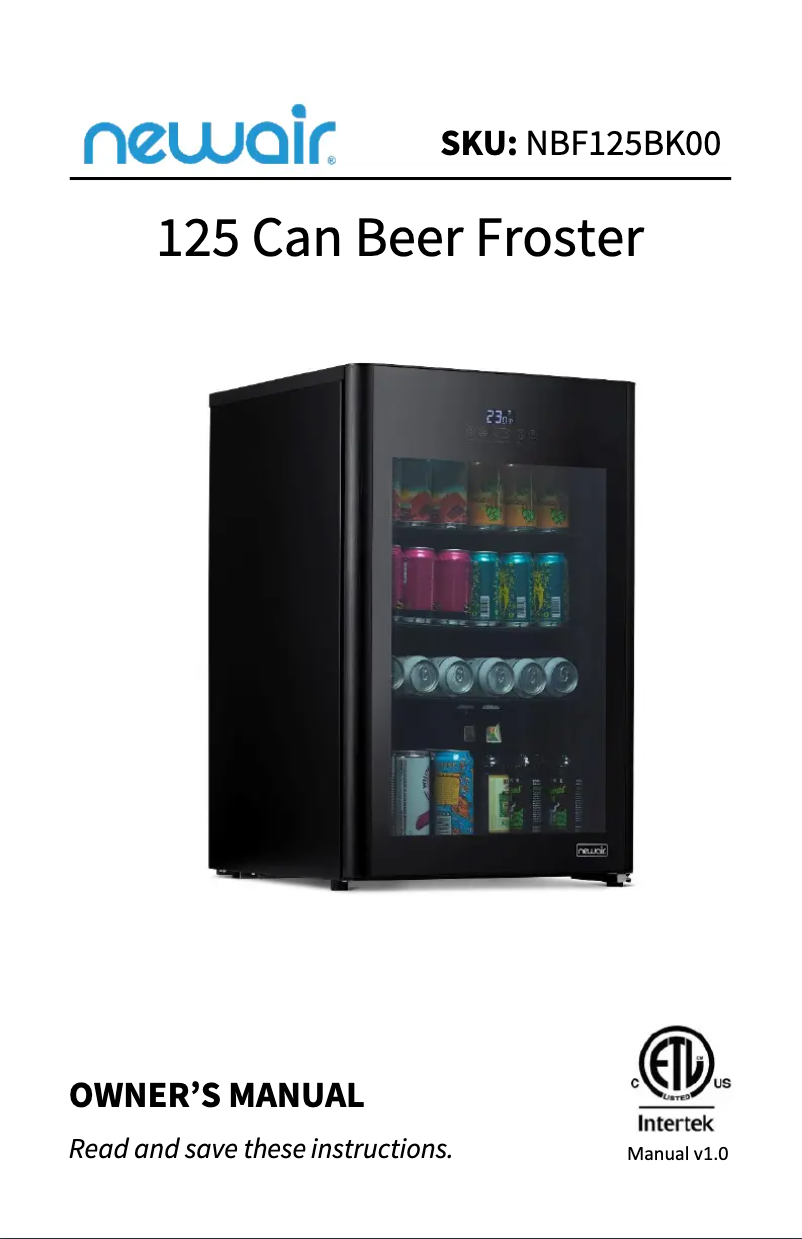 Page 1 de la notice Guide de démarrage rapide NewAir NBF125BK00