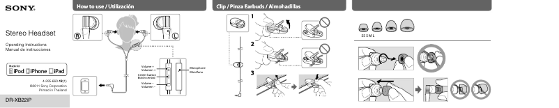 Página 1 del manual Manual de usuario Sony DR-XB22iP