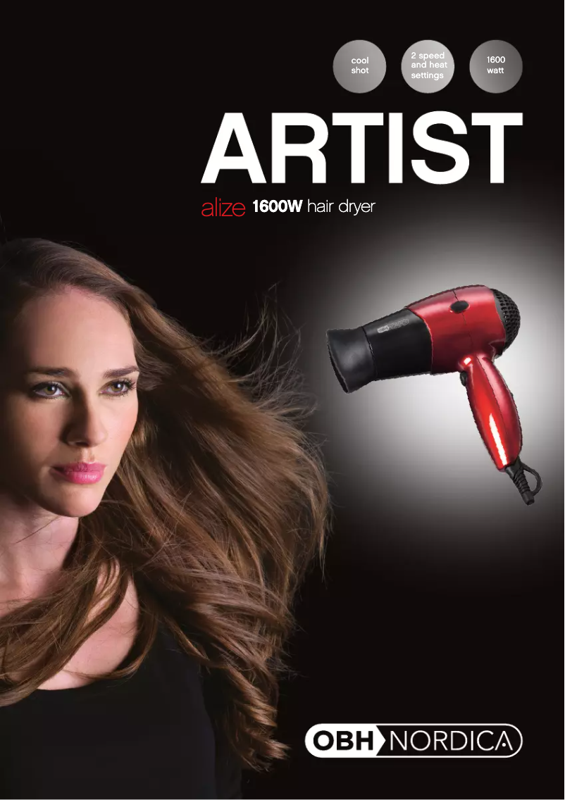 Image de la première page du manuel de l'appareil Artist Alize 5139