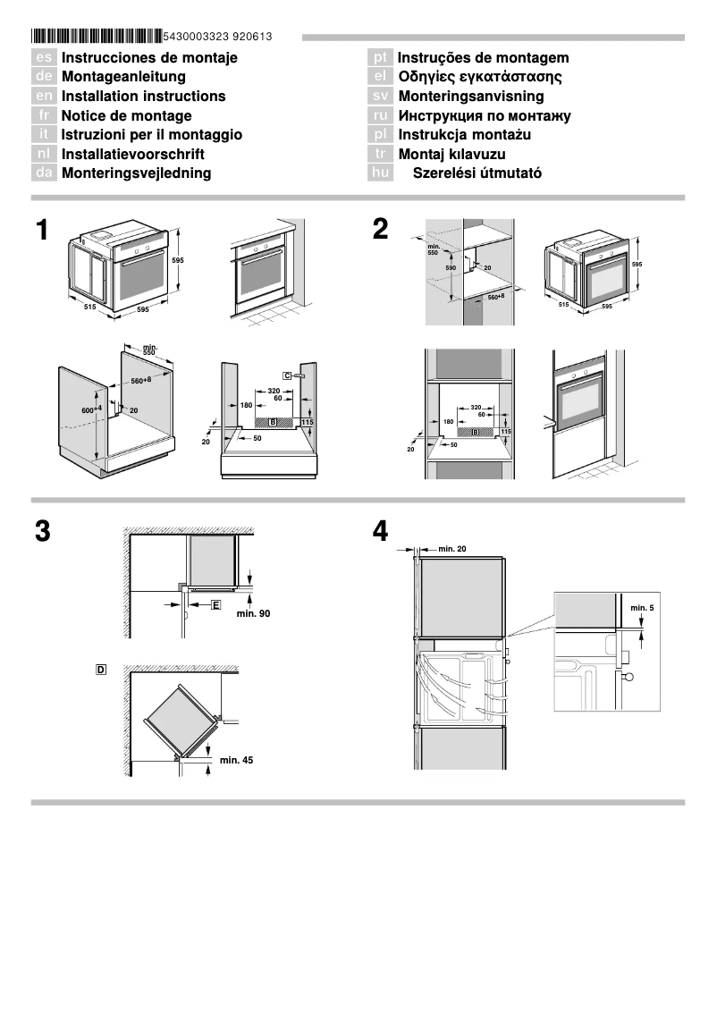 Page 1 de la notice Manuel utilisateur Bosch HBG43R420