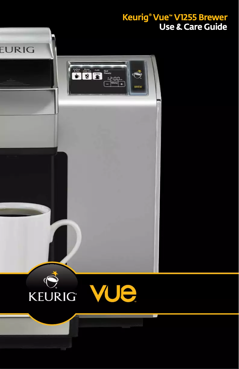 Page n°1 - Manuel utilisateur Keurig Vue V1255