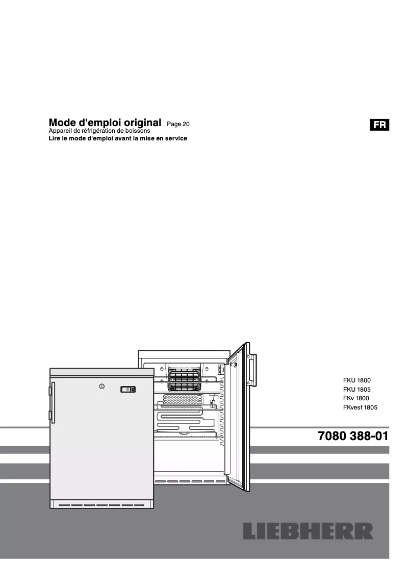 Page 1 de la notice Manuel utilisateur Liebherr FKvesf 1805