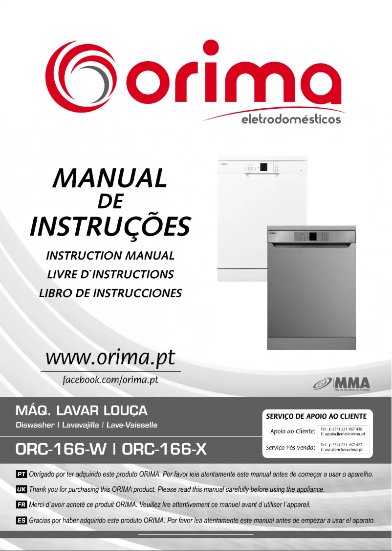 Page n°1 - Manuel utilisateur Orima ORC-166-X