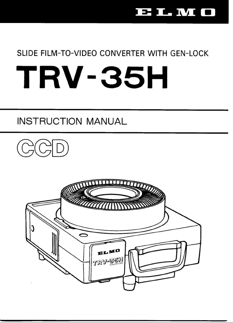 Image de la première page du manuel de l'appareil TRV-35H