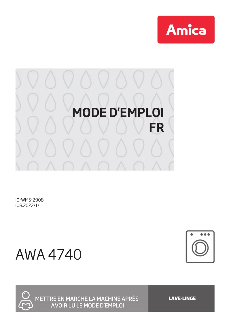 Página 1 del manual Manual de usuario Amica AWA 4740