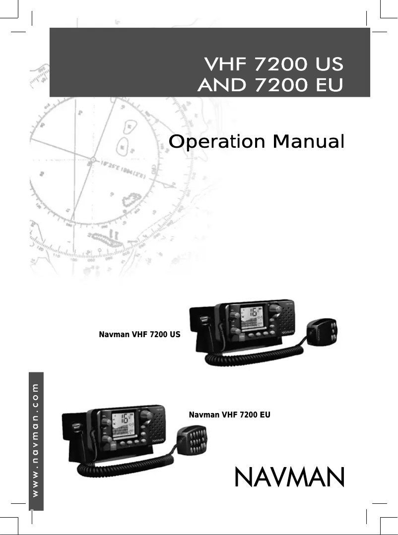 Page n°1 - Manuel utilisateur Navman VHF 7200 US