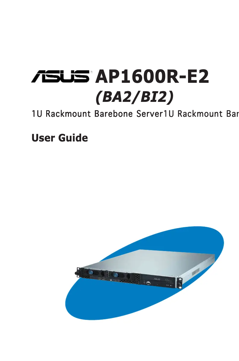 Image de la première page du manuel de l'appareil AP1600R-E2(BA2)