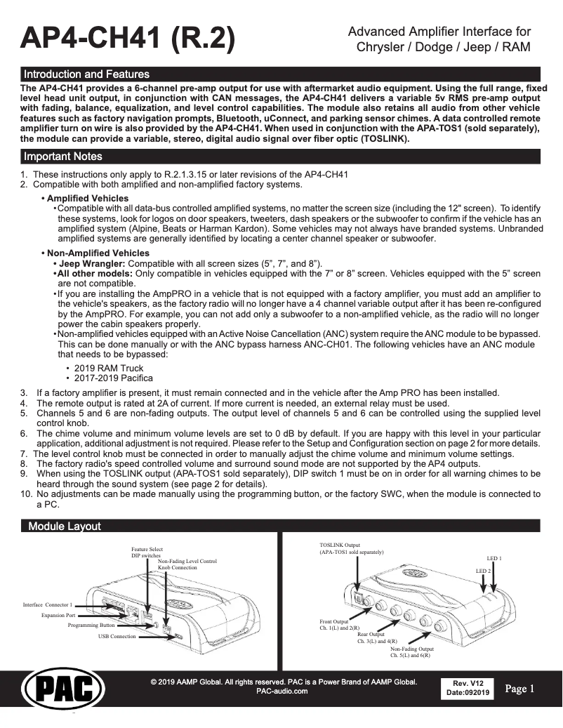 Imagen de la primera página del manual del dispositivo AP4-CH41R2