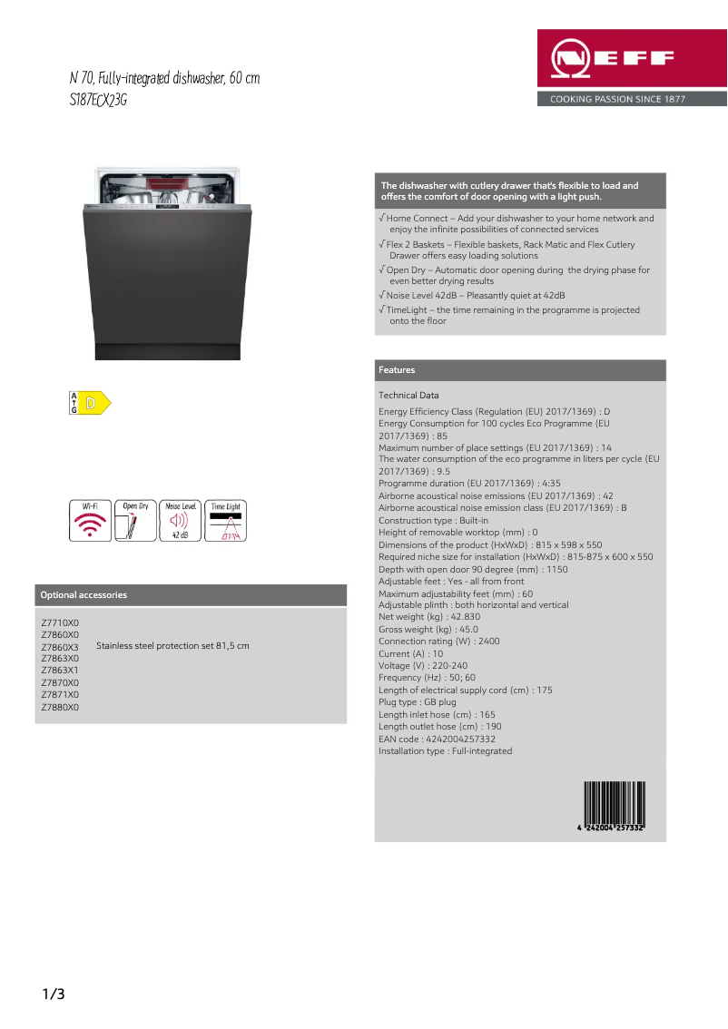 Image de la première page du manuel de l'appareil S187ECX23G
