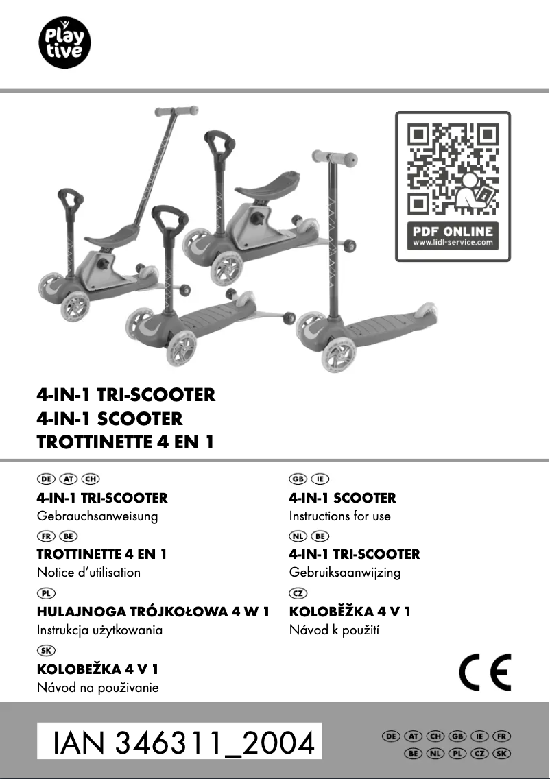 Page 1 de la notice Manuel utilisateur Playtive IAN 346311