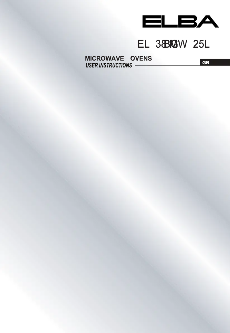 Image de la première page du manuel de l'appareil Elio EL 38BG MW 25L