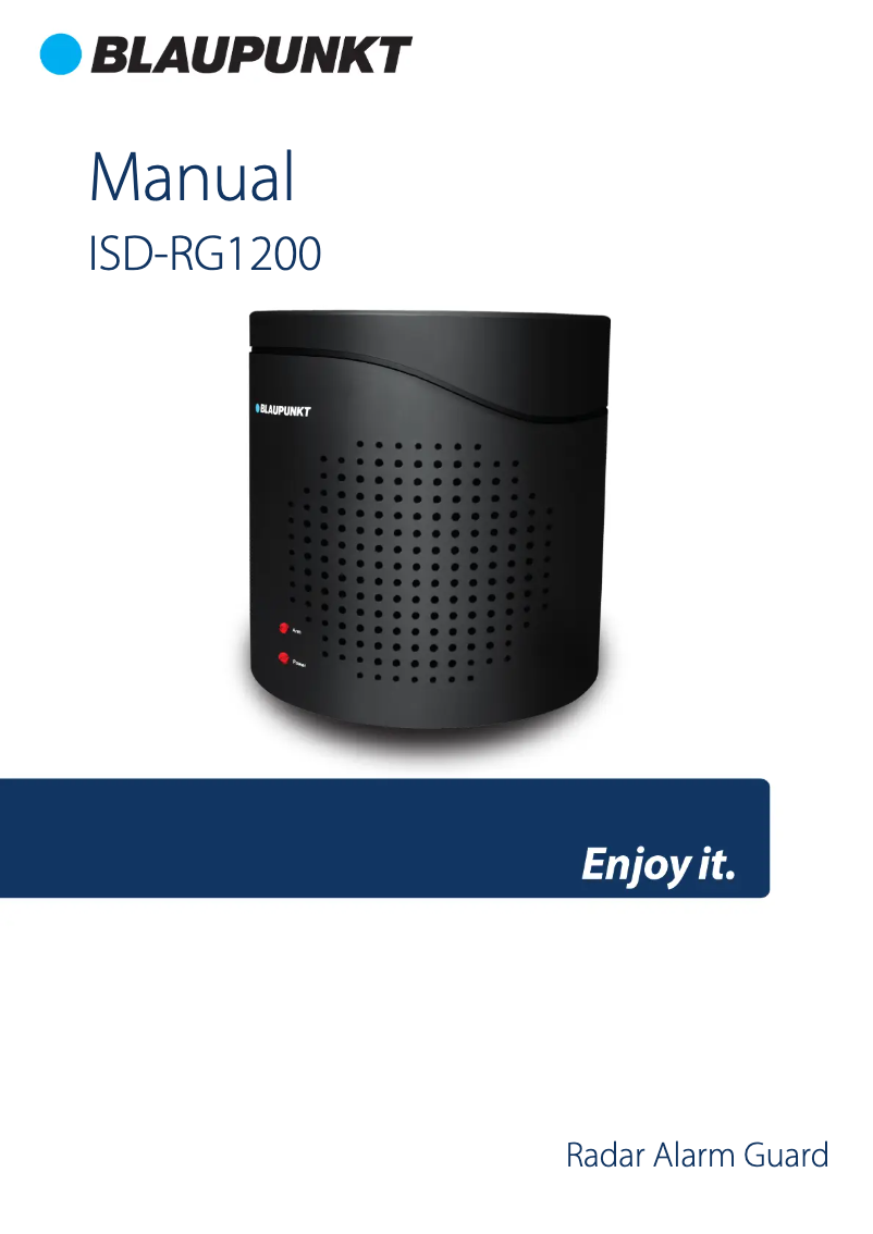 Page 1 de la notice Manuel utilisateur Blaupunkt ISD-RG1200