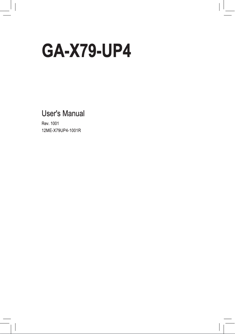 Page n°1 - Manuel utilisateur Gigabyte GA-X79-UP4