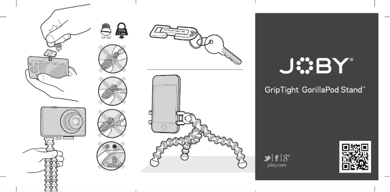 Image de la première page du manuel de l'appareil GripTight GorillaPod Stand PRO