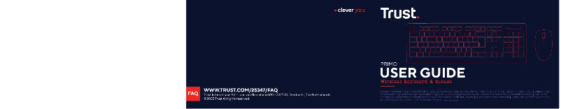 Page 1 de la notice Manuel utilisateur Trust Primo Wireless