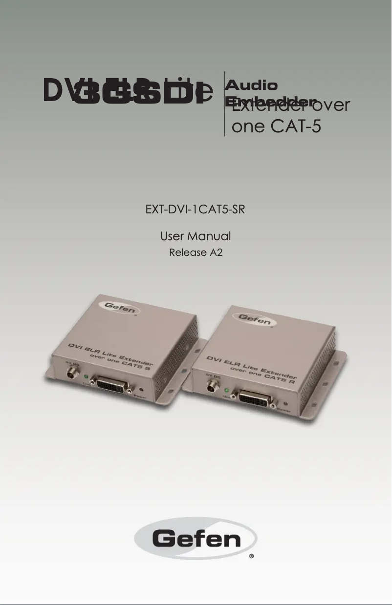 Image de la première page du manuel de l'appareil EXT-DVI-1CAT5-SR
