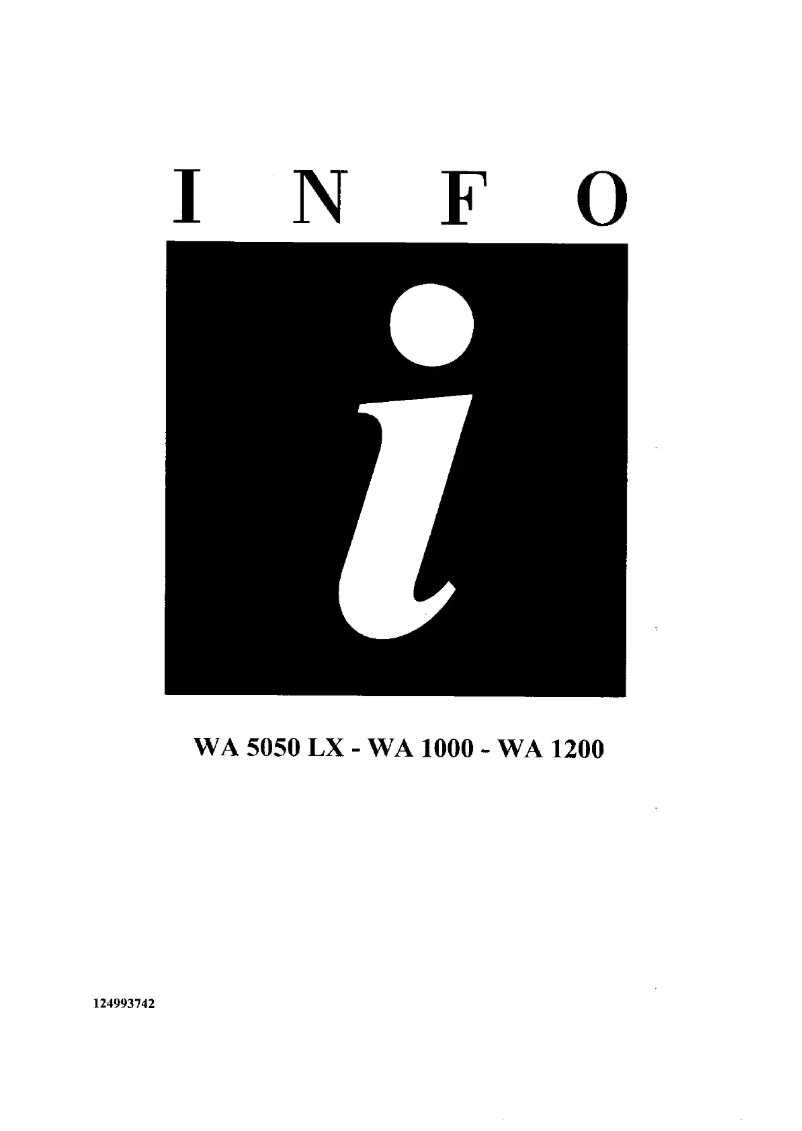 Image de la première page du manuel de l'appareil WA1000