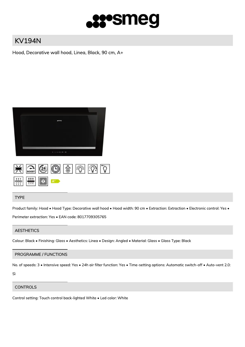Page n°1 - Brochure Smeg KV194N