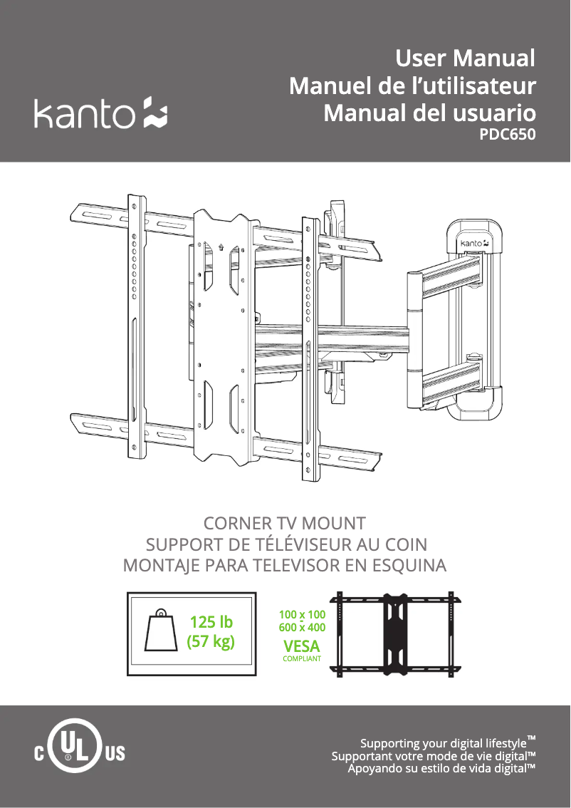 Page 1 de la notice Manuel utilisateur Kanto PDC650