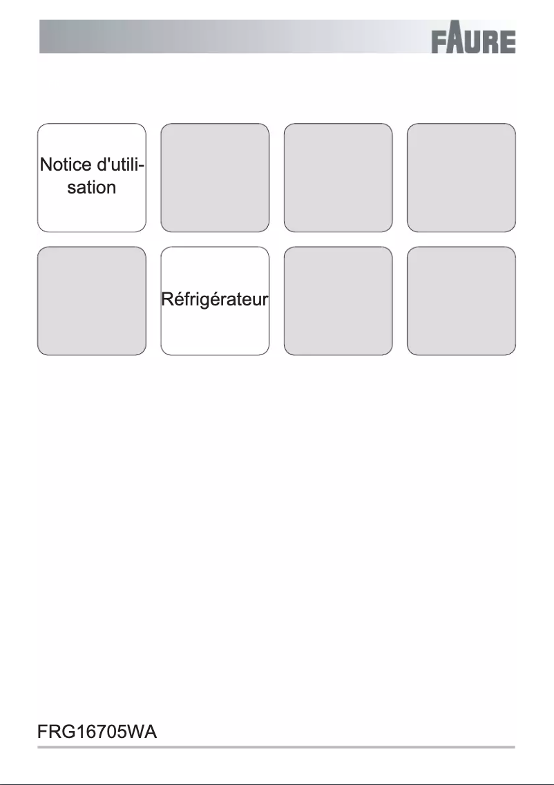 Page n°1 - Manuel utilisateur Faure FRG16705WA