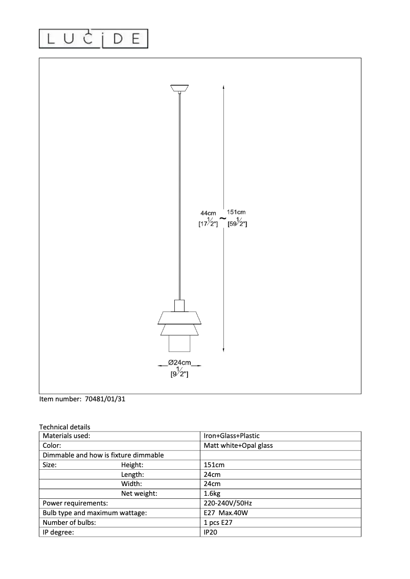 Image de la première page du manuel de l'appareil Jaden