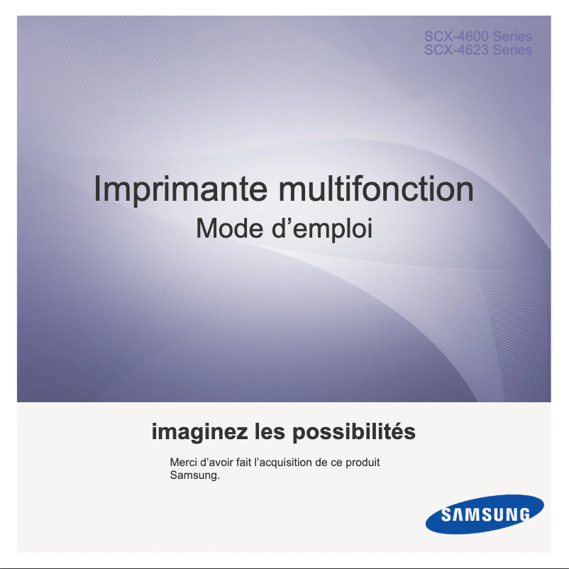 Page n°1 - Manuel utilisateur Samsung SCX-4623F