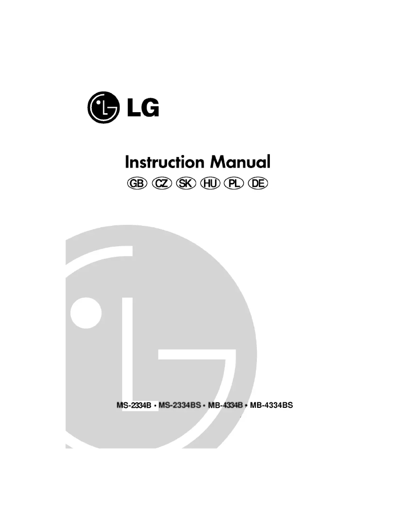 Page 1 de la notice Manuel utilisateur LG MS-2334B