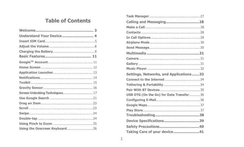 Page 1 de la notice Manuel utilisateur Micromax Canvas Tab P470