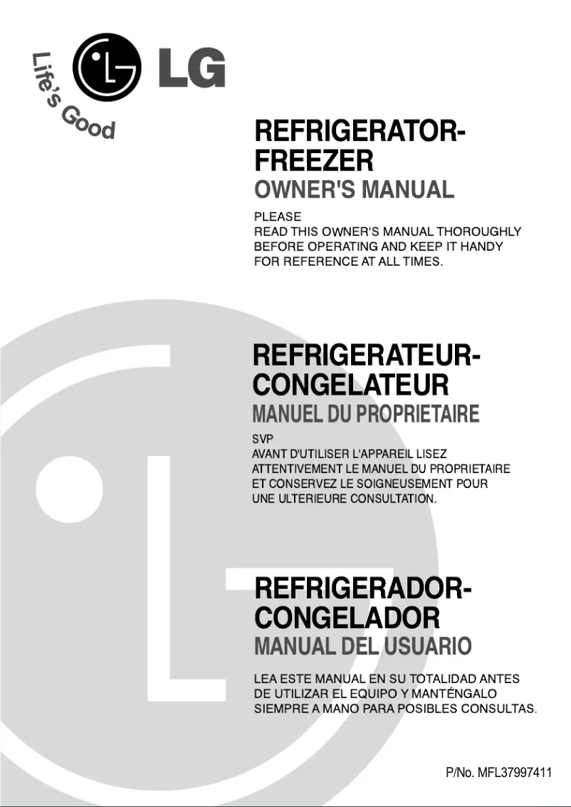 Image de la première page du manuel de l'appareil GR-B392YCK