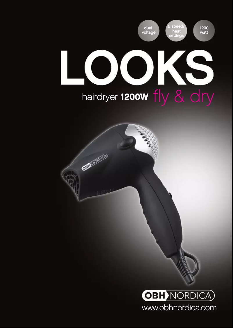 Página 1 del manual Manual de usuario OBH Nordica Fly and Dry 5102