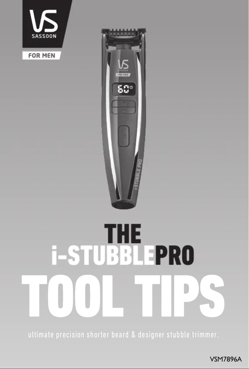 Page 1 de la notice Manuel utilisateur VS Sassoon I-Stubble Pro VSM7896A