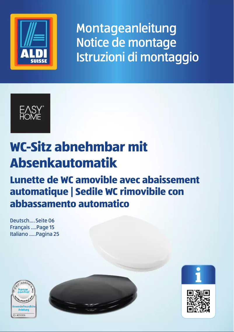 Page n°1 - Manuel utilisateur Easy Home 93148