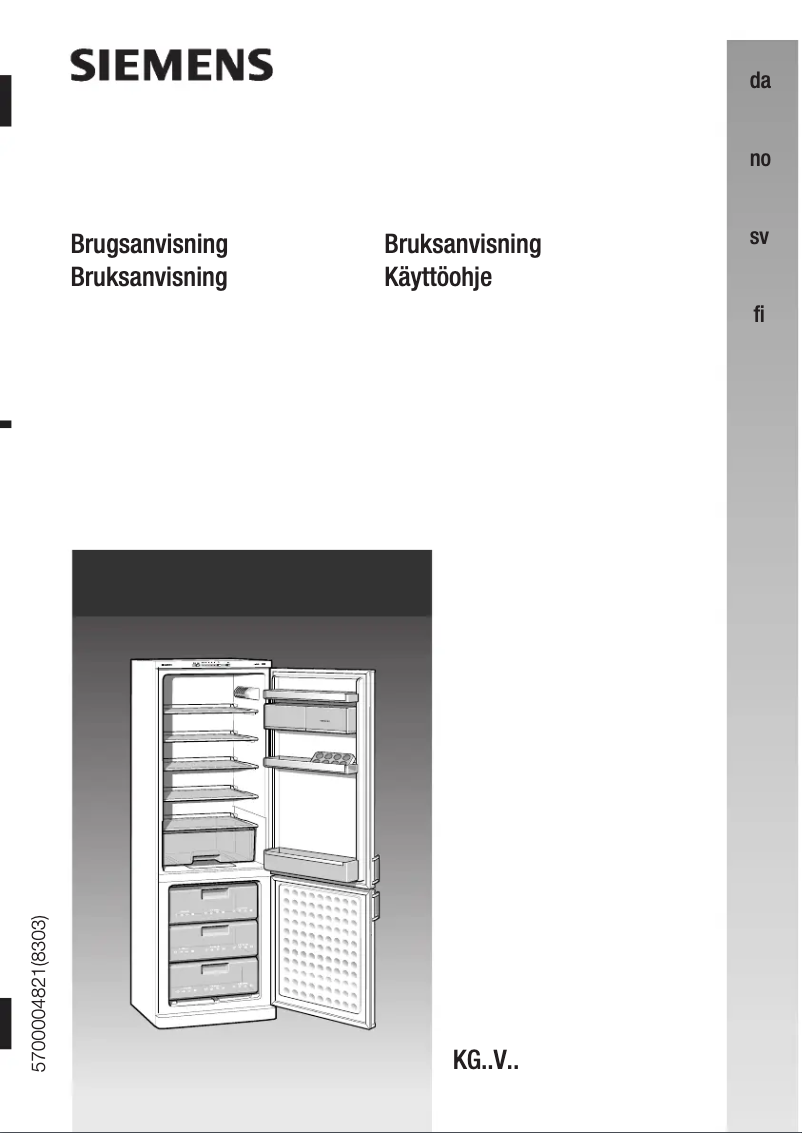 Page n°1 - Manuel utilisateur Bosch KG26V422