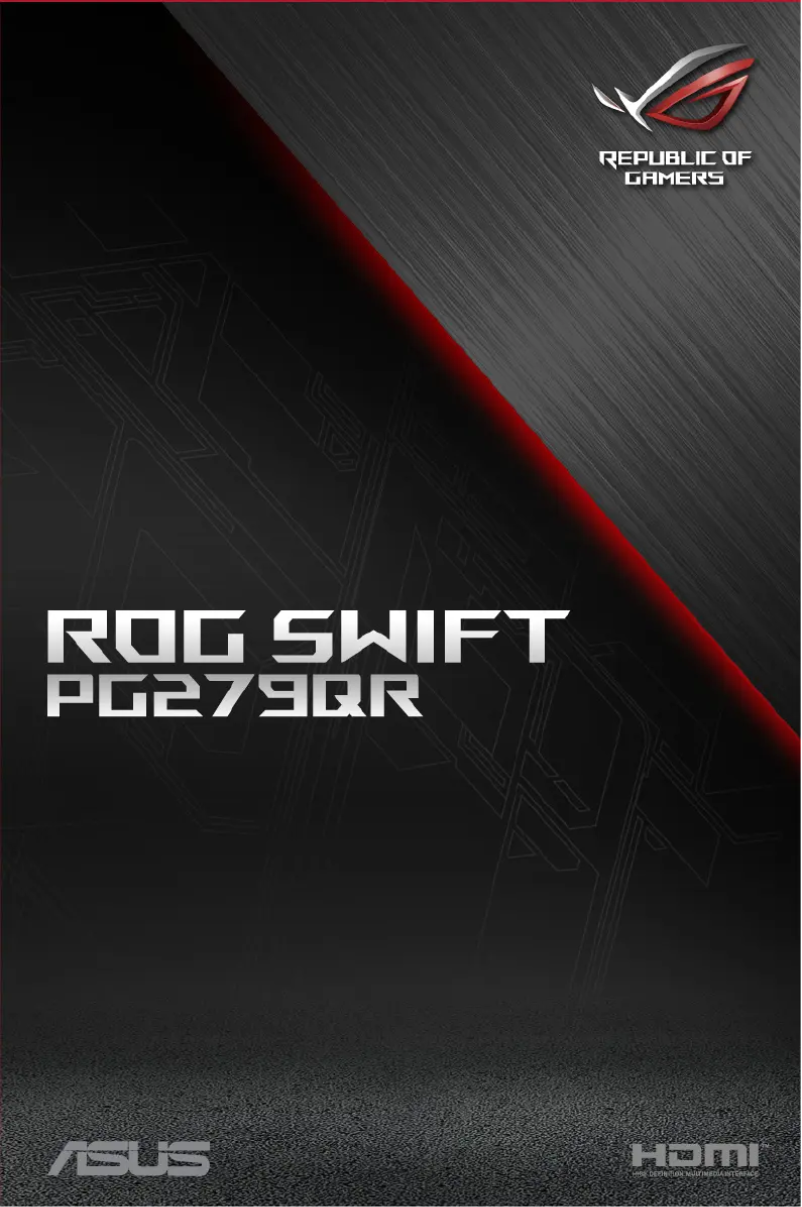 Image de la première page du manuel de l'appareil ROG Swift PG279QR