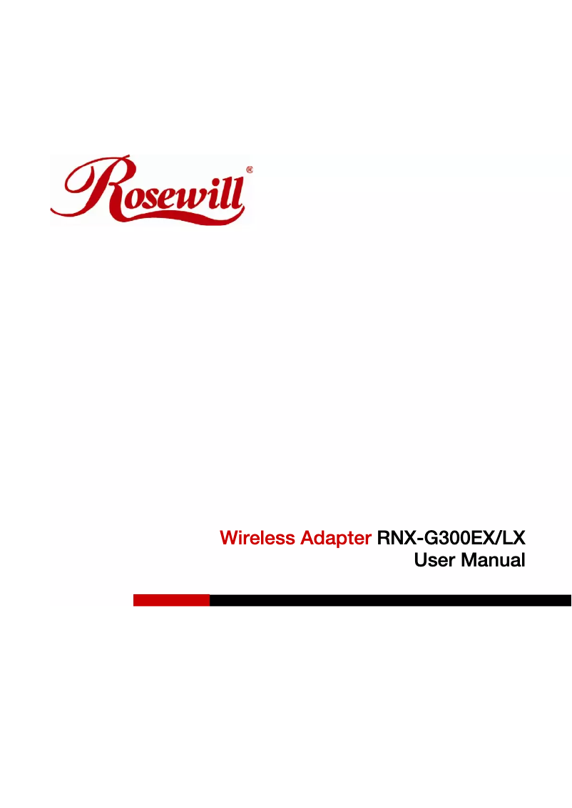 Image de la première page du manuel de l'appareil RNX-G300LX