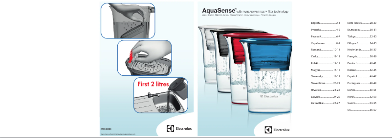 Page 1 de la notice Manuel d'utilisation et d'entretien Electrolux EWFSJ1