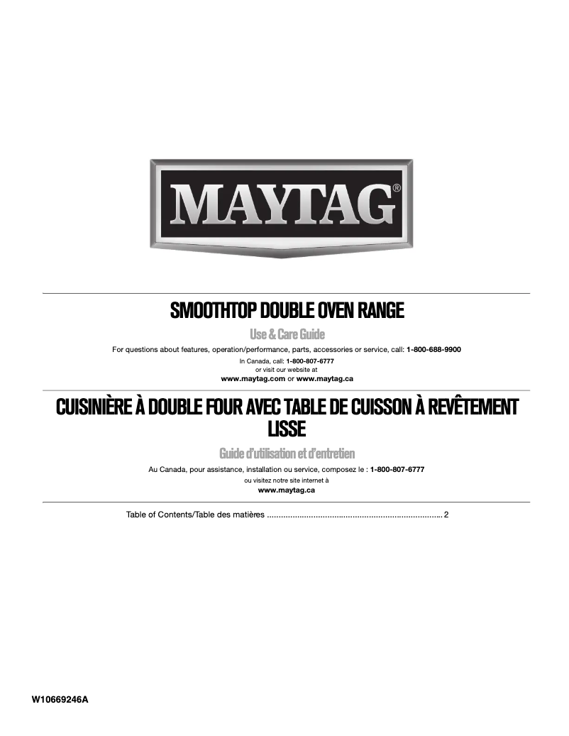 Page n°1 - Manuel utilisateur Maytag MET8720DS