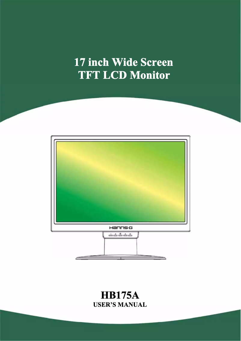 Page 1 de la notice Manuel utilisateur Hannspree HB175APB