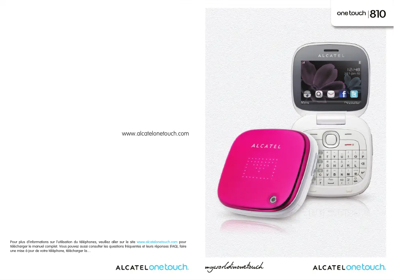 Image de la première page du manuel de l'appareil One Touch 810