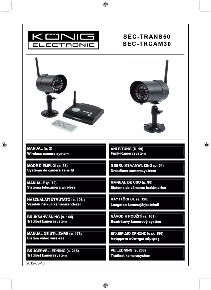 Image de la première page du manuel de l'appareil SEC-TRANS50