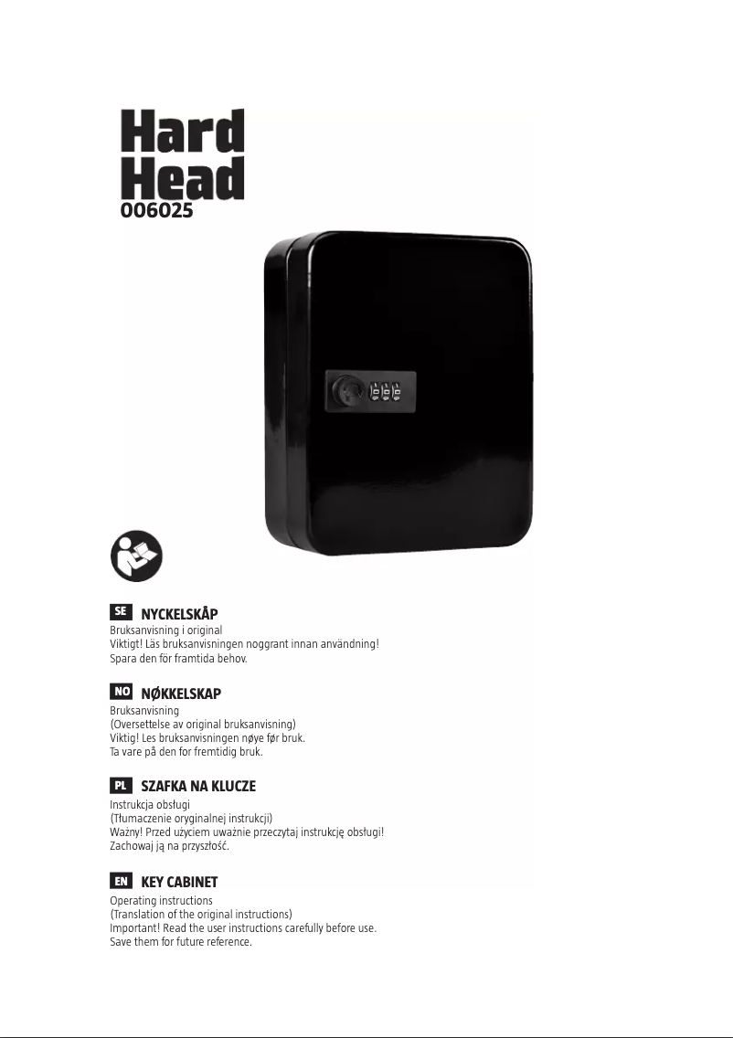 Page n°1 - Manuel utilisateur Hard Head 006-025