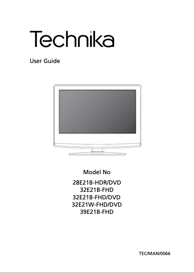 Page n°1 - Manuel utilisateur Technika 32E21B-FHD/DVD