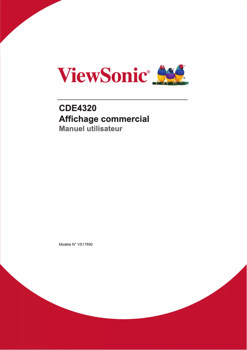Page n°1 - Manuel utilisateur Viewsonic CDE4320