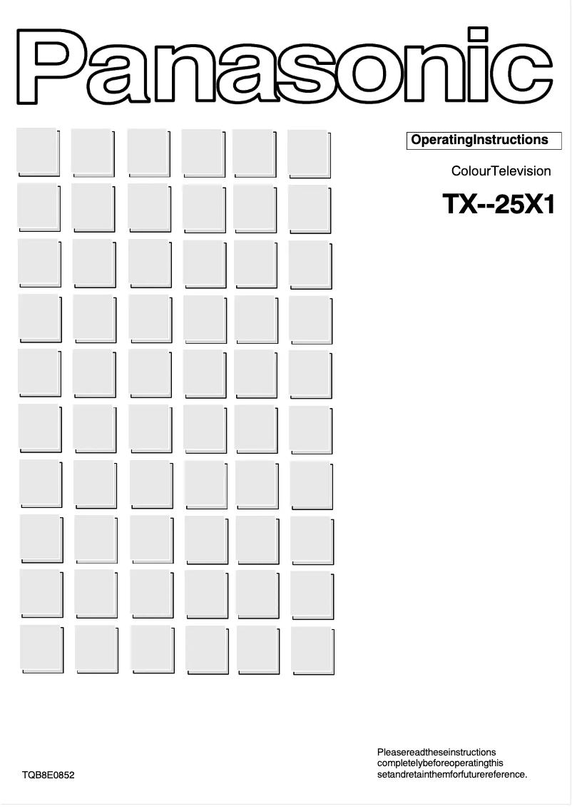 Page 1 de la notice Manuel utilisateur Panasonic TX-25X1